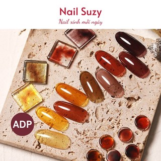 Sơn gel AS sơn thạch sơn móng tay dùng máy hơ gel tone màu cam thạch nâu thạch thạch hổ phách NAIL SUZY mã ADP 15ml