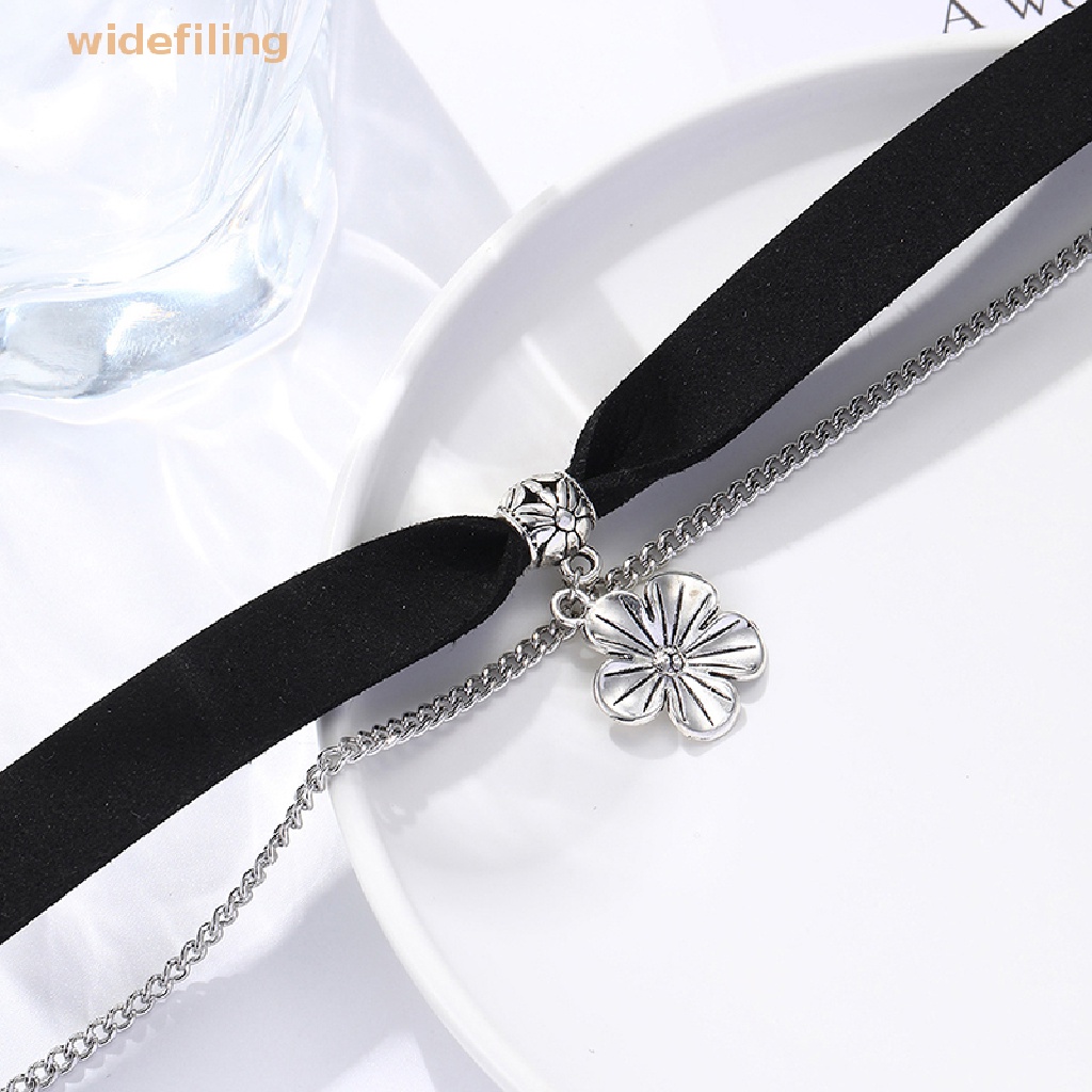 Vòng Cổ Choker Nhung Đen Nhiều Lớp Phong Cách Gothic Cổ Điển Cho Nữ