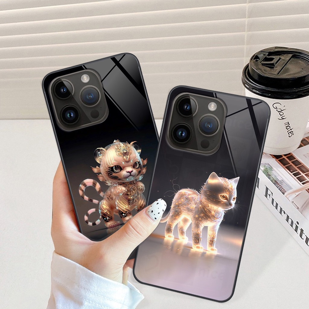 Ốp kính Iphone 14 / 14 PRO / 14 PRO MAX hình 12 con giáp cute dễ thương đẹp lung linh