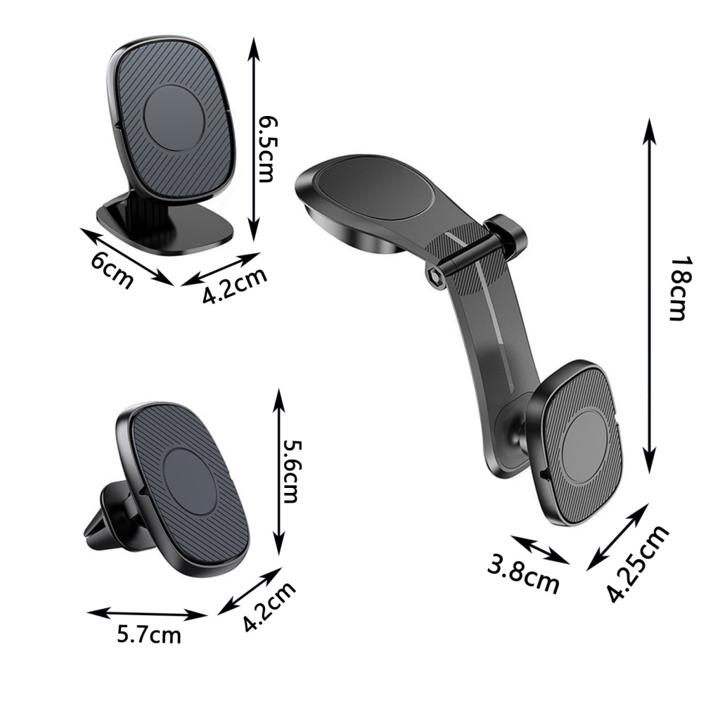 Giá Đỡ Điện Thoại Bằng Kim Loại Chống Trượt Chống Sốc Có Thể Điều Chỉnh Xoay 360 Độ Gắn Lỗ Thông Gió Xe Hơi