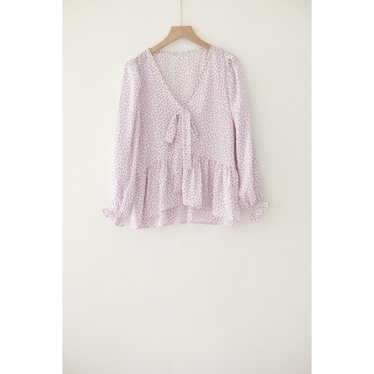 Ceci Cela - Áo Babydoll Nơ Ngực Tay Bồng Fora