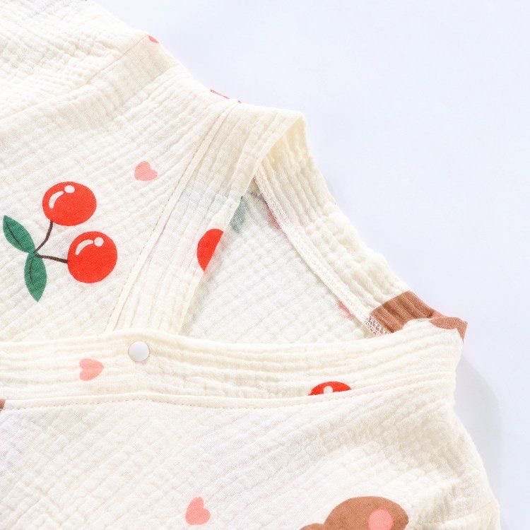 Bộ Áo Liền Quần Bằng Cotton Phong Cách Kimono Thời Trang Mùa Hè 2023 Dành Cho Bé