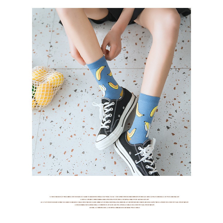 Đôi Vớ Hàn Quốc Họa Tiết Trái Cây Thời Trang Cho Nữ JP5