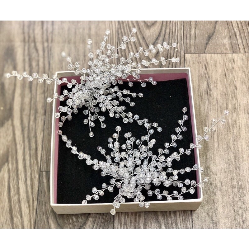 Cài hạt pha lê Cài Tóc Cô Dâu