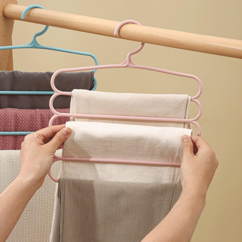 LEISURE Móc Treo Quần Áo Nhiều Tầng Tiện Lợi