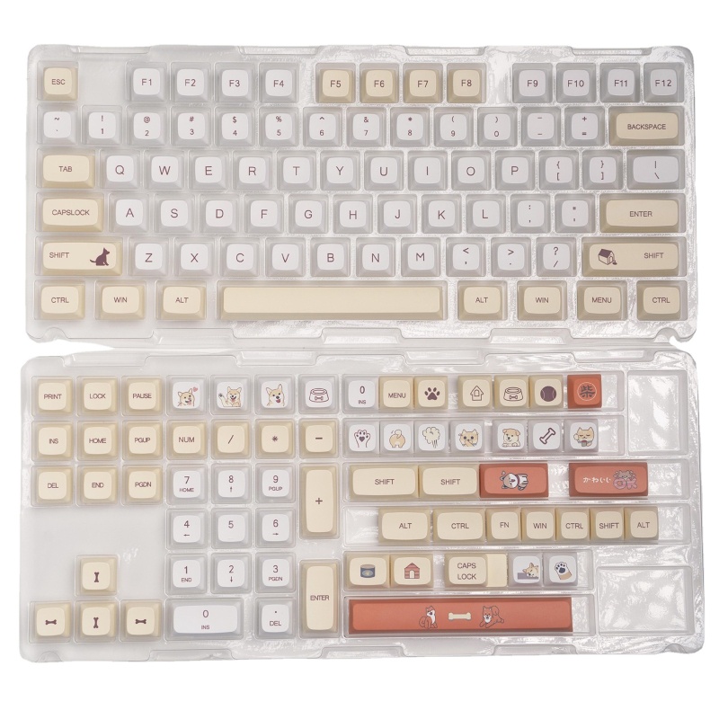 Set 139 Nút Bàn Phím Hình Động Vật Dễ Thương Cho MX Switch 61 64 68 84 87 96