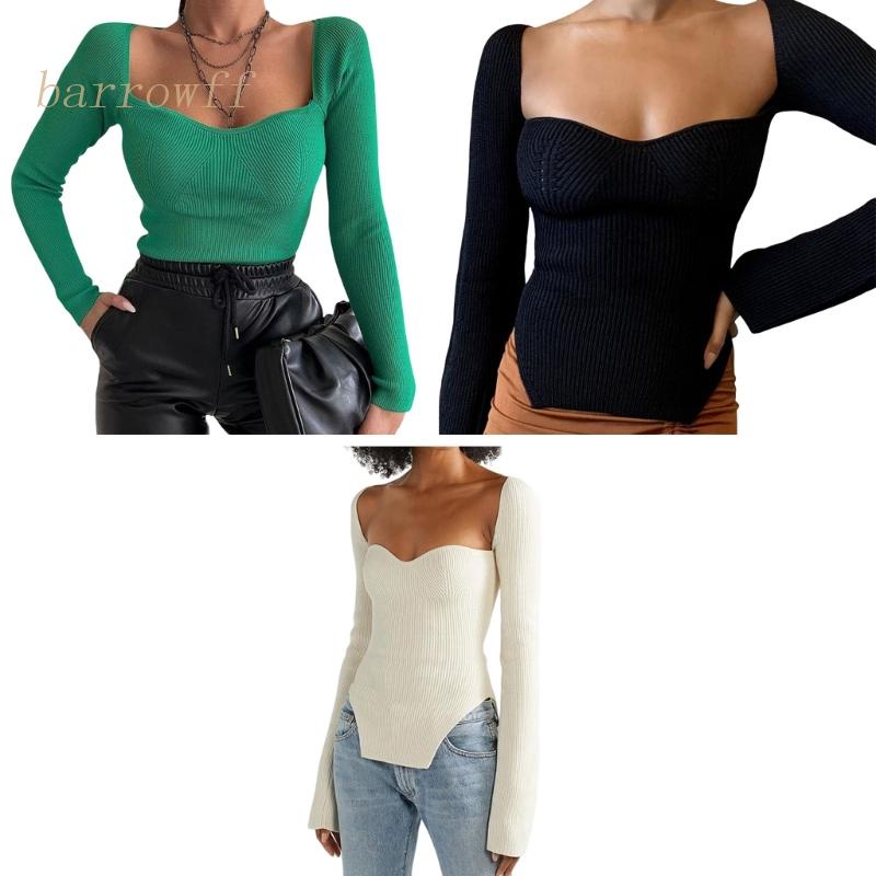 Áo Sweater Dệt Kim Dáng Ôm Dài Thời Trang Dự Tiệc Cho Nữ