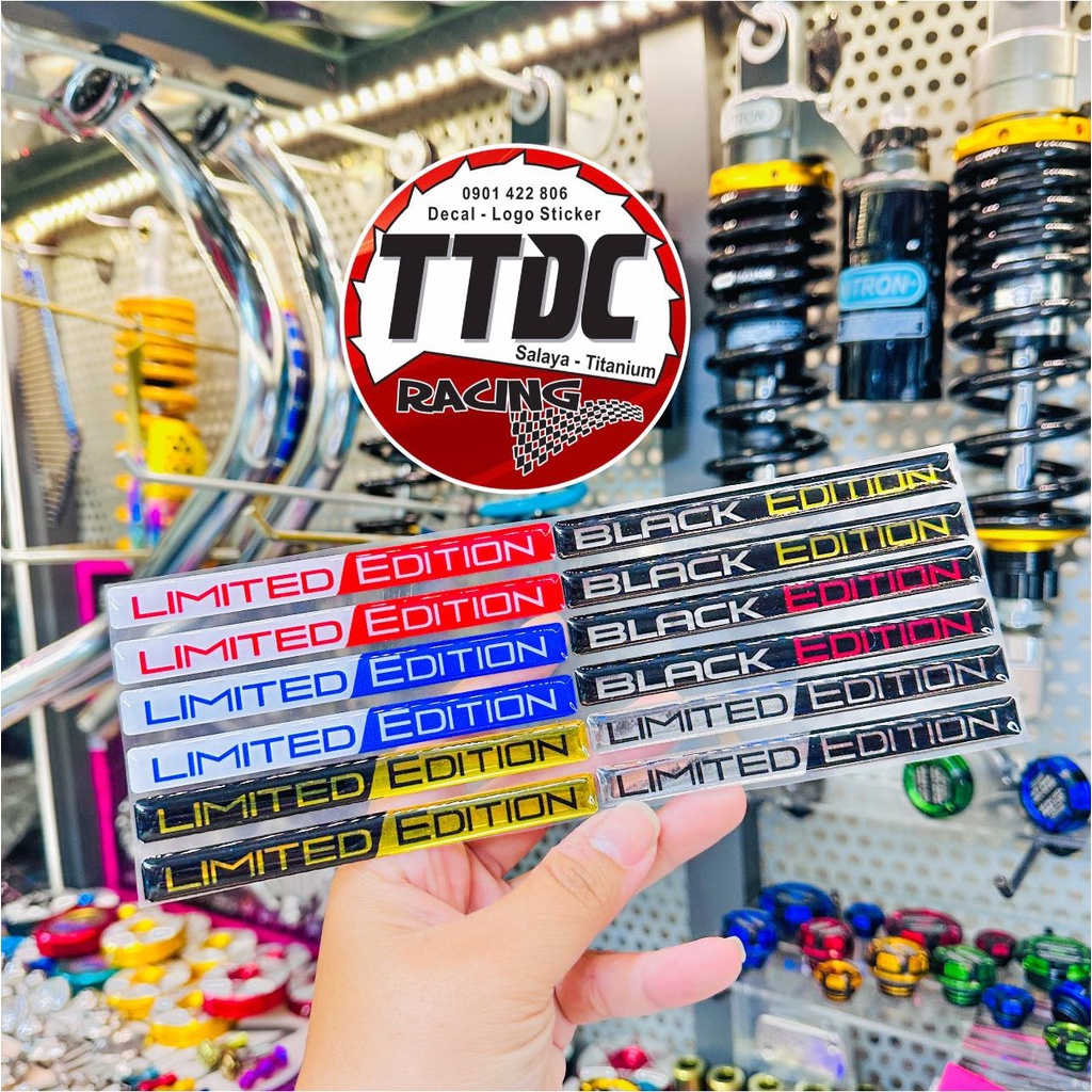 [ Giá 1 cặp ] Tem Limited crom nổi 3D cực đẹp đủ màu ✌️