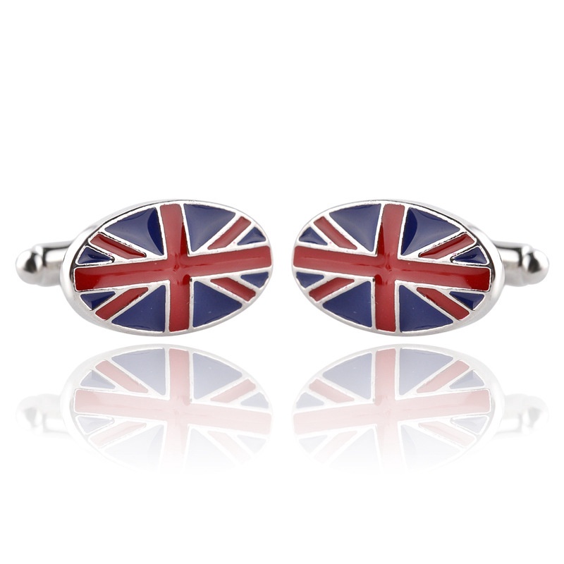 Khuy măng sét EFAN họa tiết lá cờ nước Anh thiết kế mới thời trang cao cấp dành cho nam