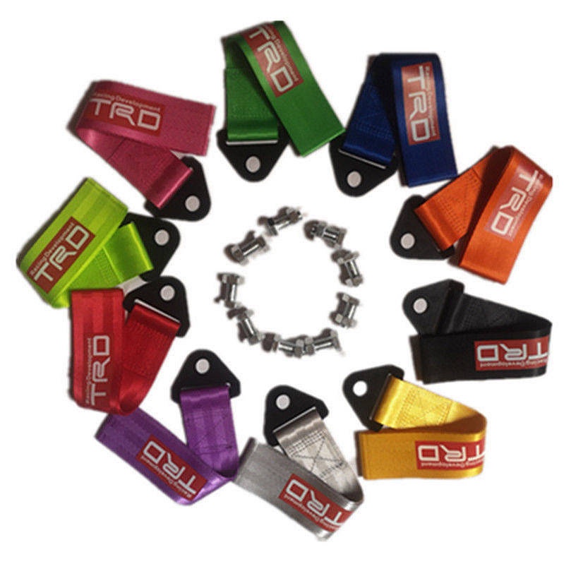 Suitable for TRD Trailer Rope Modification Personality Trailer Belt Car Decoration Trailer Rope Front and Rear Bars Traction Belt KMJt