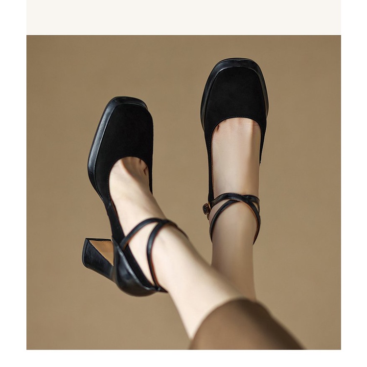 Giày Cao Gót Quai Chéo Thời Trang Dành Cho Nữ