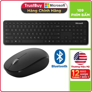 Bộ bàn phím và chuột không dây bluetooth microsoft qhg-00017 - hàng chính hãng