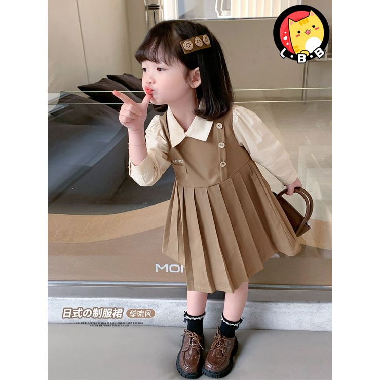 Đầm Giả Hai Mảnh Phong Cách Phương Tây Thời Trang Mùa Xuân Mới Cho Bé Gái 3-5 - 8-10 - 12-13 Tuổi