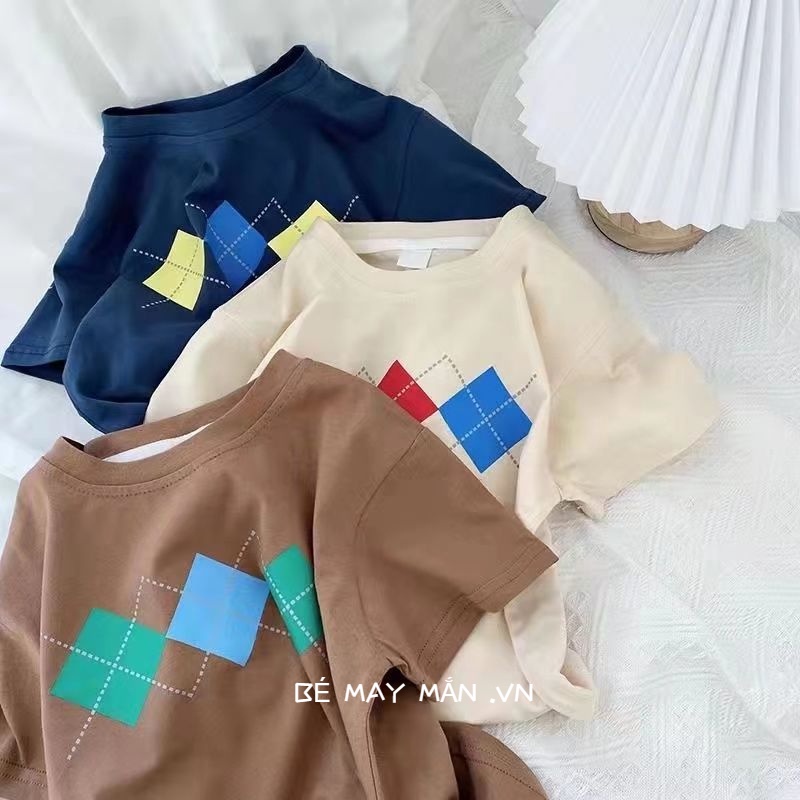 Áo phông Tay Ngắn Vải Cotton Mỏng In Họa Tiết Dễ Thương Cho Bé Mẫu Giáo