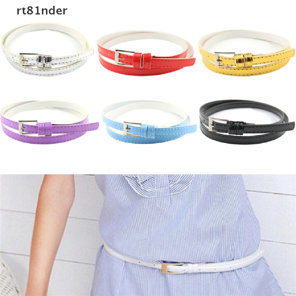 Thắt Lưng Da Pu Khóa Hình Nơ Dáng Ôm Thời Trang Cho Nữ