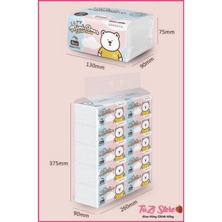 Combo 10 gói Khăn giấy rút Mini Bear Nhật siêu mềm mịn an toàn TuZi Store