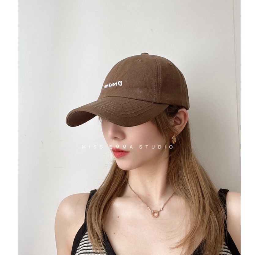 Mũ lưỡi trai DREAMS chất liệu vải kaki cao cấp, form mềm, nón lưỡi trai thời trang unisex hàn quốc M13 Hascoo | HCVUS2