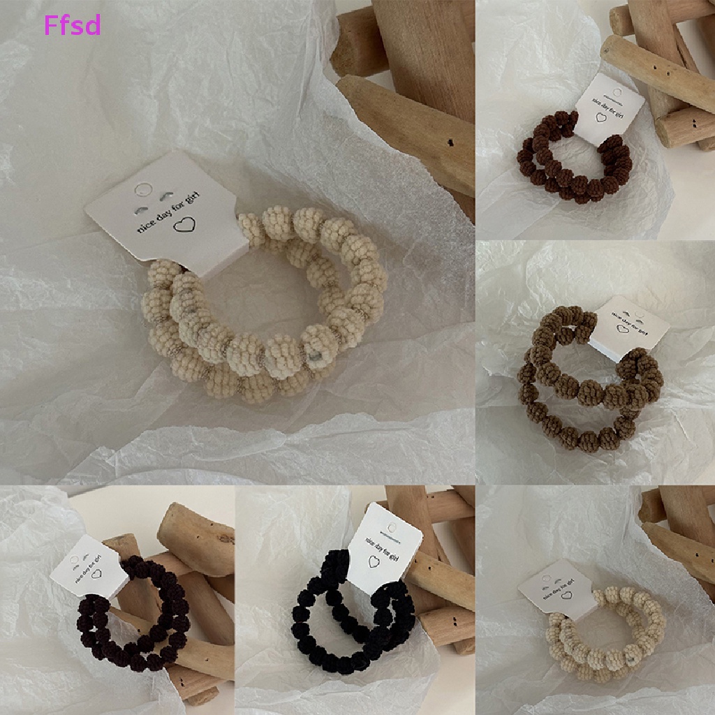 Bộ 2 Dây Cột Tóc Dạng Xoắn Đơn Giản Thời Trang Thu Đông Cho Nữ