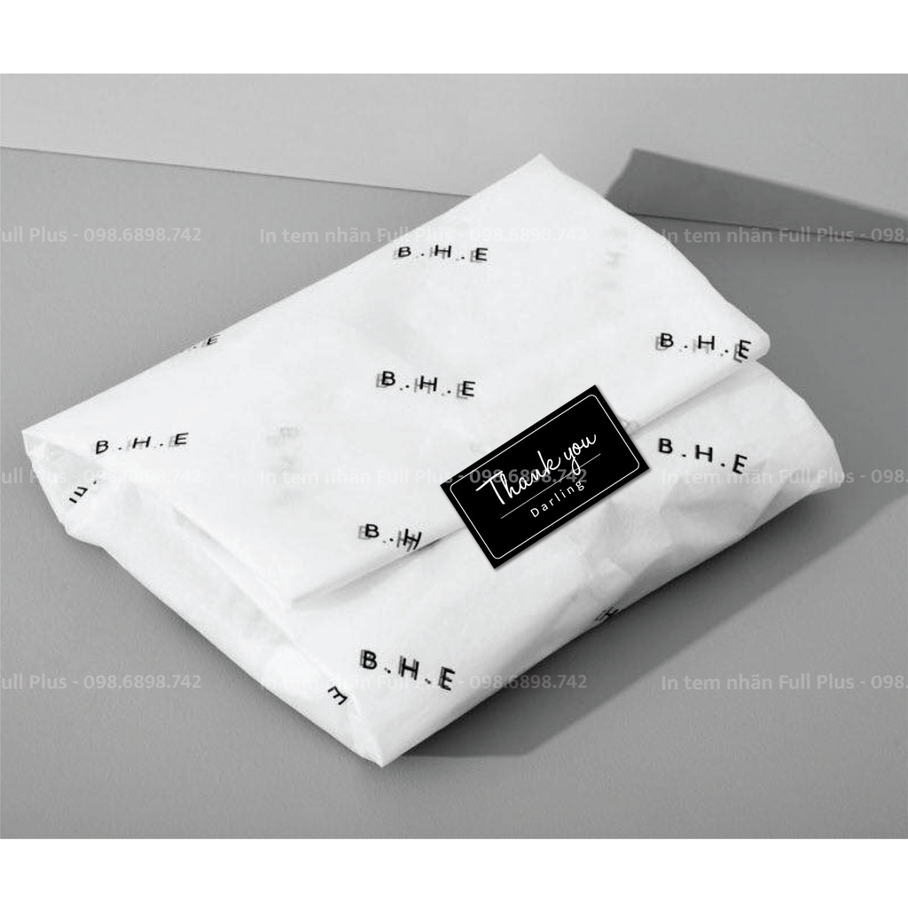 [ HOẢ TỐC ] Tem Thank You hình chữ nhật đẹp sang trọng, Tem Cảm Ơn (5x2,7cm= 90 tem)