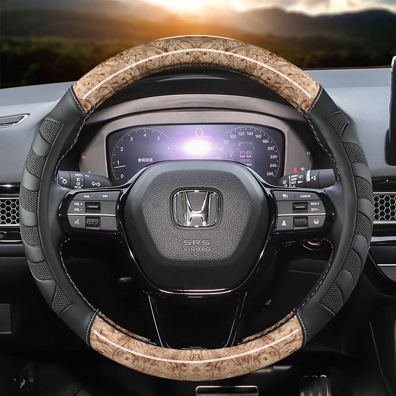 Bọc Vô Lăng Xe Hơi Vân Gỗ Cho Honda CRV 2017-2022 2023 Clarity 2016-2018 Civic10th 2016-2022