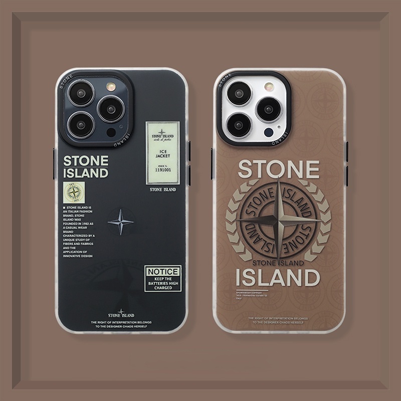 Ốp Điện Thoại Cứng Hai Mặt Cảm Giác Vân Đá Đen / Nâu Cho iPhone 14 / 13 / 12 Pro max / 13Pro / 12Pro / 12 / iPhone 11 / 14 plus