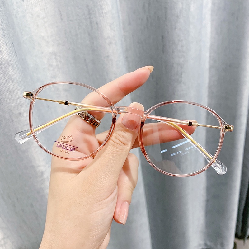 Mắt Kính TR90 Gọng Tròn Chống Ánh Sáng Xanh Phong Cách Hàn Quốc Cho Nam Nữ