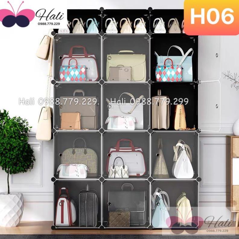 TỦ NHỰA GHÉP ĐỰNG BALO, TÚI XÁCH ĐA NĂNG, THÔNG DỤNG VÀ TIỆN LỢI.Tặng búa+chốt.