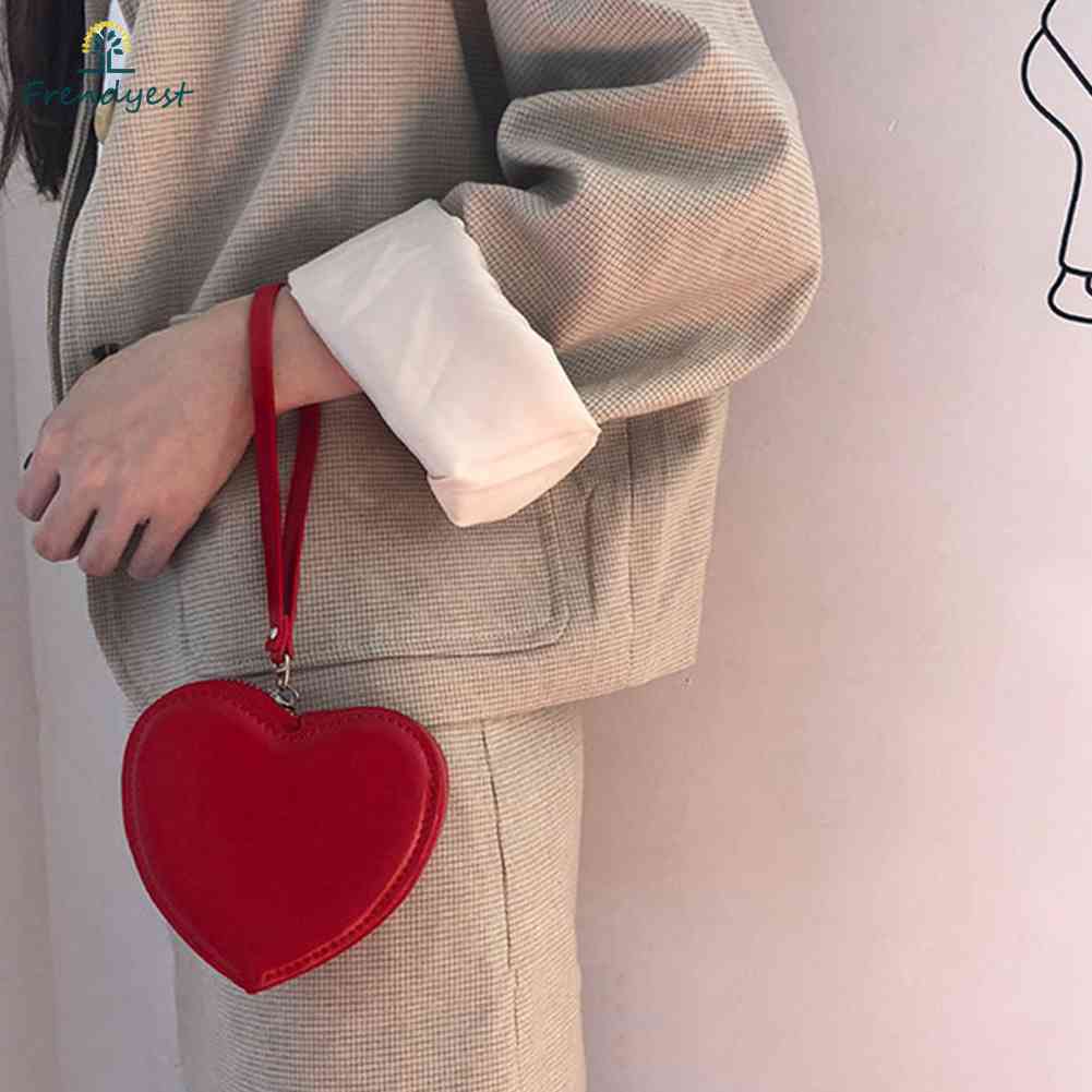 Ví da mini hình trái tim thời trang Hàn Quốc
