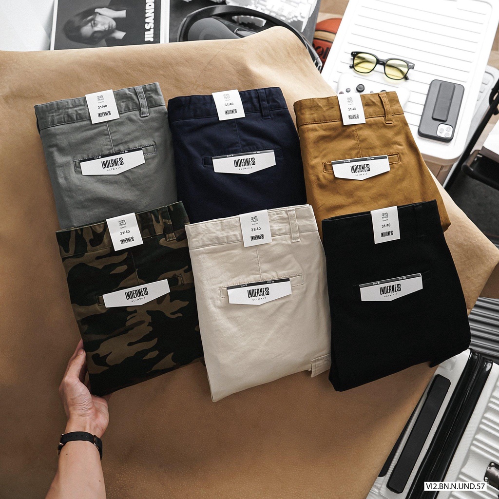 Quần Lửng Kaki Nam Túi Hộp, Phom Trên Gối