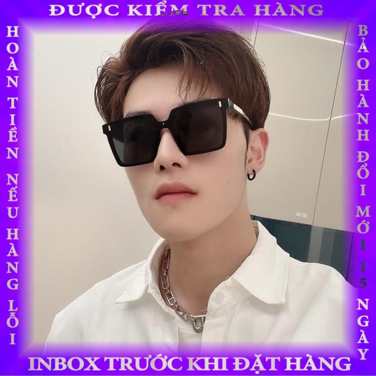 Kính mát nam Tisselly MN21 gọng vuông lớn phiên bản hàn quốc cá tính sử dụng khi đi đường dã ngoại gọng nhựa dẻo trantu