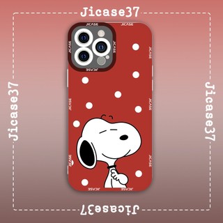 Ốp lưng iphone samsung xiaomi oppo cạnh vuông Jicase JMcase Christmas Snoopy Hoạt Hình Cartoon Peanuts