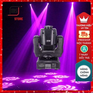 Moving Head 60w Gobo 3 Xoay 360 Độ Logo Chia 3 Tỏa Rộng