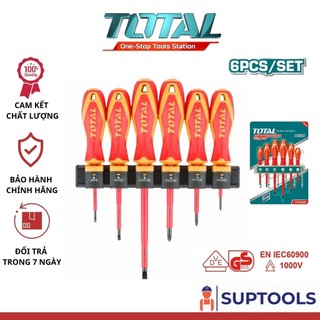 Bộ 6 tua vít cách điện mũi dẹp và bake total thtis566