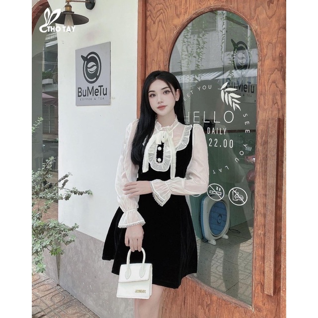 Váy Hoa Voan 2 Lớp