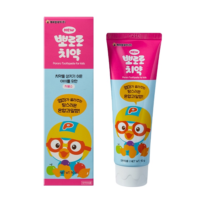 Kem Đánh Răng Cho Trẻ Em New PORORO Toothpaste For Kids 90g