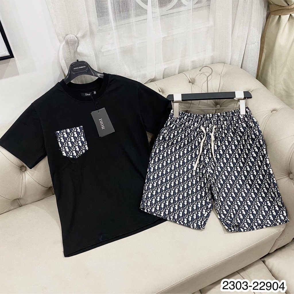 Bộ Quần Áo DO Nam Nữ Logo Túi Cao Cấp - Quần Logo DO Vải Thô Dày Dặn