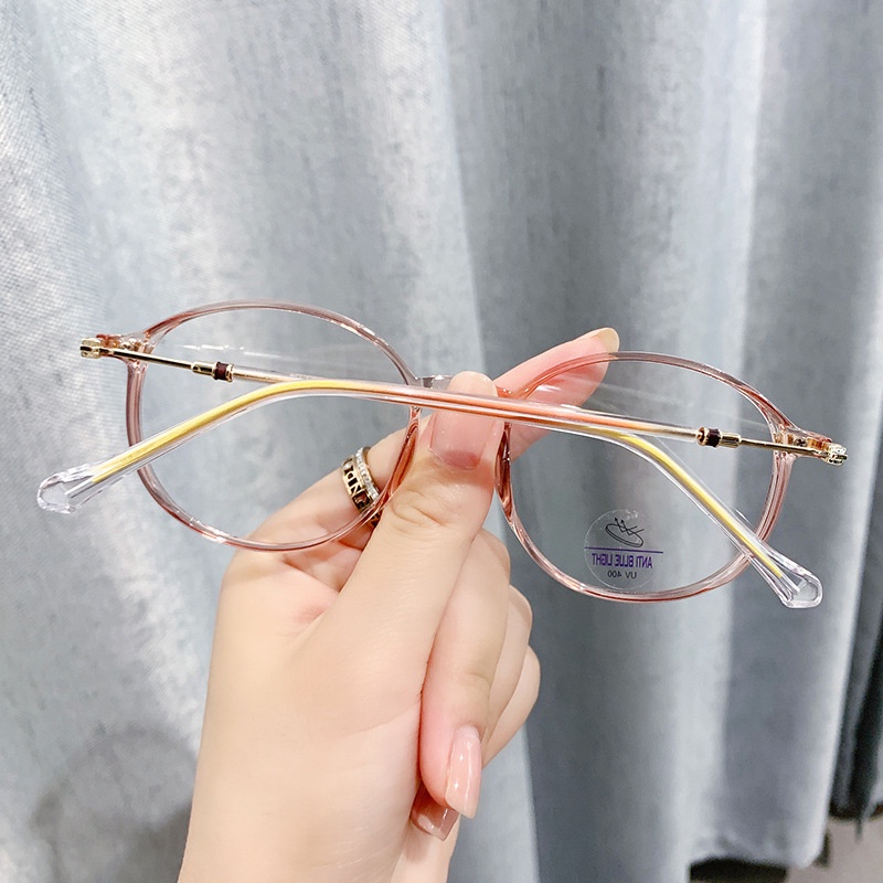 Mắt Kính TR90 Gọng Tròn Chống Ánh Sáng Xanh Phong Cách Hàn Quốc Cho Nam Nữ