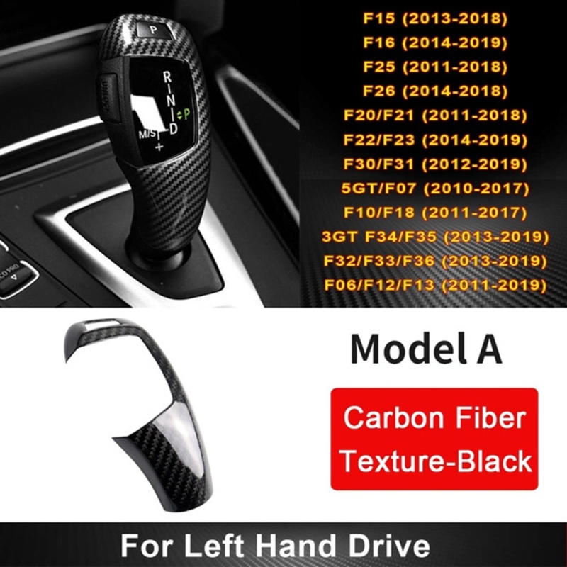 Viền Bọc Núm Gạt Cần Số Xe Hơi Chất Liệu Sợi Carbon ABS Trang Trí Nội Thất Cho X3 X5