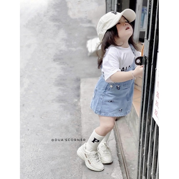 YẾM JEAN MICKEY 3 MÀU CHO BÉ GÁI CÓ NÚT CÀI ĐIỀU CHỈNH.