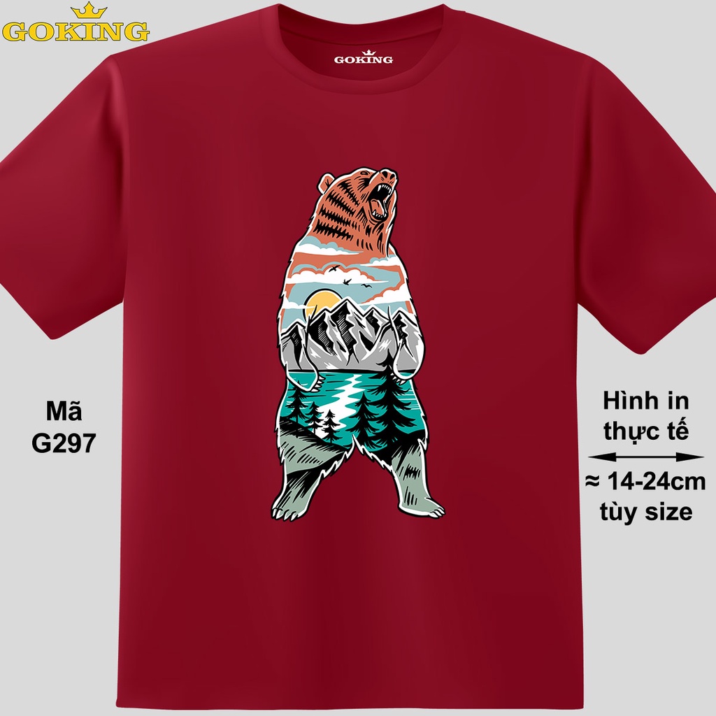 BEAR, mã G297. Áo thun hàng hiệu cho nam nữ, cặp đôi, gia đình, đội nhóm. Size inbox. Áo phông in hình con gấu đẹp