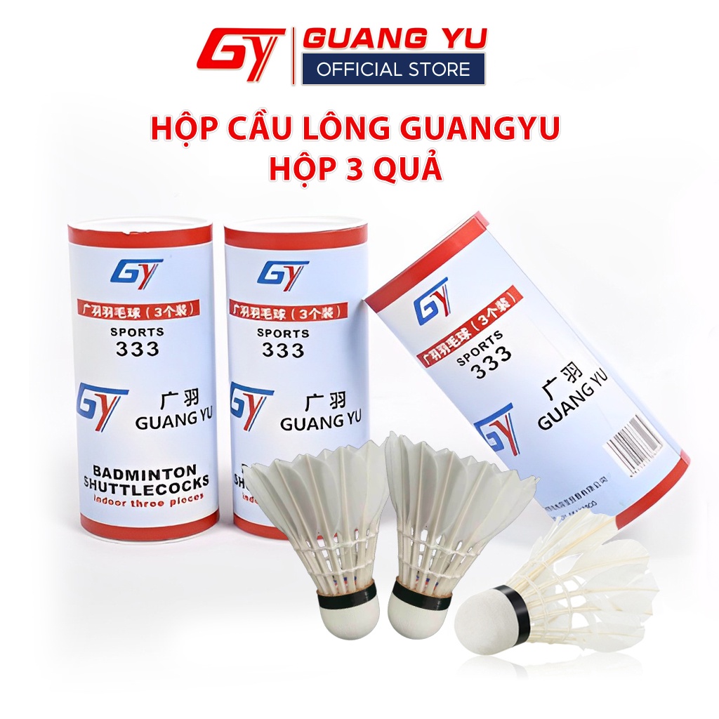 Ống Cầu Lông GUANGYU 3 Qủa Đế Gỗ Cứng Cho Người Mới Chơi