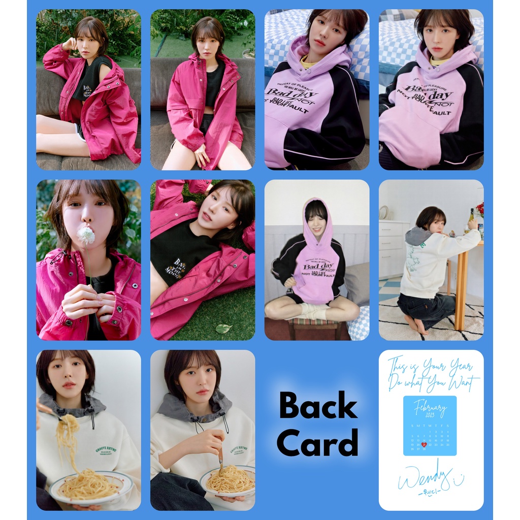 Set 10 card giấy bo góc in 2 mặt RVV - Wendy x grooverhyme