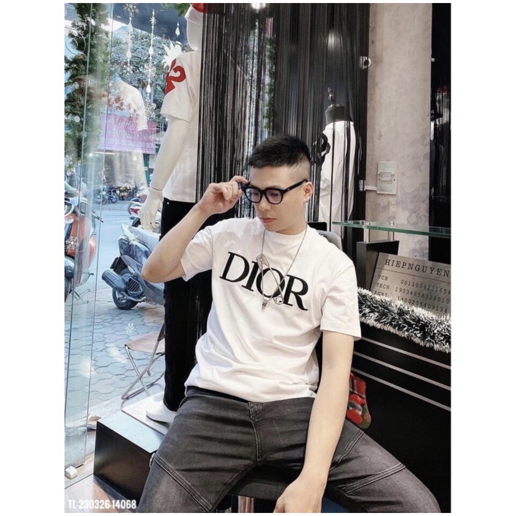 Áo Phông DIOR Chất Liệu Cotton Co Giãn 4 Chiều Thoáng Mát - Áo Phông Nam Nữ From Dáng Unisex