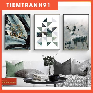  Tranh treo tường - Bộ 3 bức canvas tổng hợp 83 , tranh canvas giá rẻ