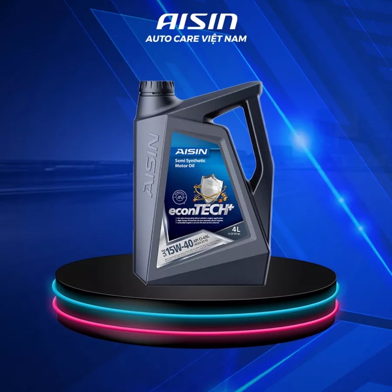 Nhớt động cơ AISIN 15W-40 CI4 / SL Semi Synthetic 4L