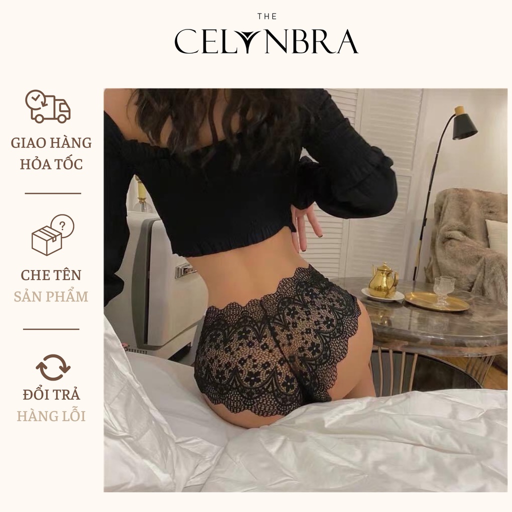 Quần lót ren cạp cao ôm nửa mông sexy THE ELYNBRA - QL63
