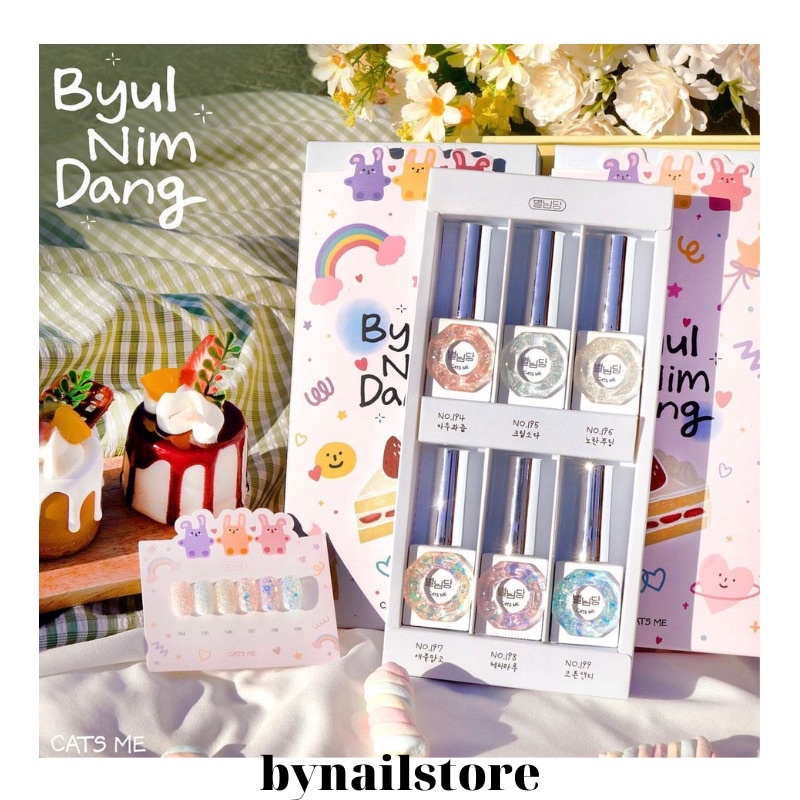 Bộ sản phẩm sơn gel nhũ cao cấp Hàn Quốc mùa xuân 2023 Byul nim dang (6pcs)