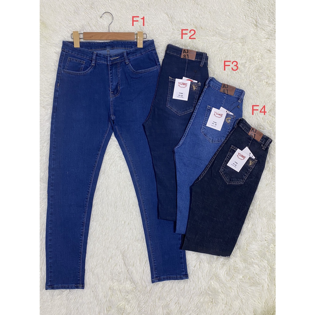 Dài Jean Nữ lưng cao Bigsize có size 26-46 Thương hiệu YuMe  Vải dày và co giãn