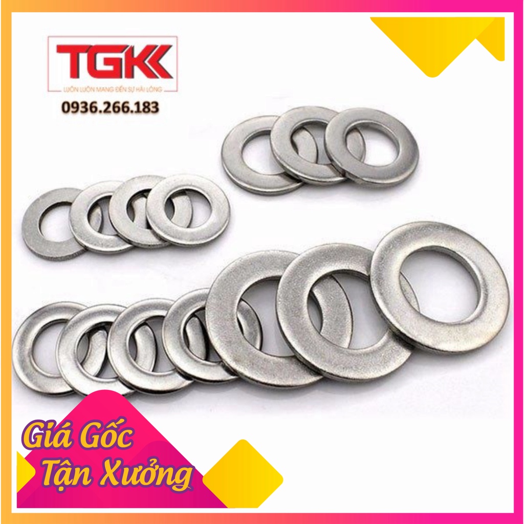 Mèo02 Long đen phẳng inox 201 (M14-M27) $$$