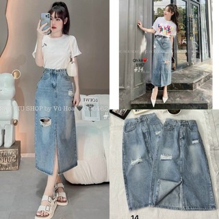 CHÂN VÁY JEANS (KÈM VIDEO HÌNH THẬT)